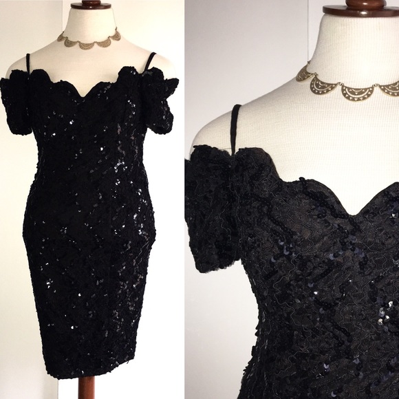 80s Sequin Prom Dress
